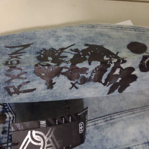 NWT Mens graphic denim jacket sz xxl - Picture 3 of 8